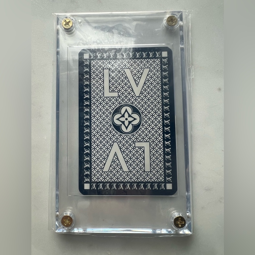 Louis Vuitton Black and White Monogram Card